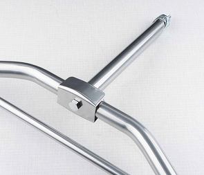 Handlebars set - silver paint (Jawa 50 Pionyr 20 21 23) / 