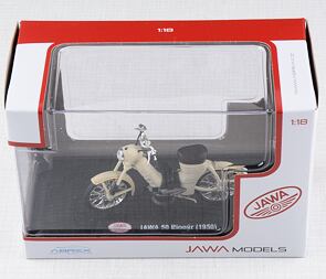 1:18 scale model Jawa 50 Pionyr (1950) type 550 - LIGHT IVORY / 