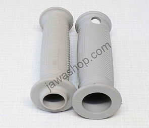 Grip L+R set - grey (Jawa 250 350 Perak, CZ) / 