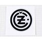 Sticker "CZ" 50mm - white / black (3D) (CZ 125 175 250 350) / 