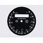 Speedometer plate 100kmh - black PAL-CZ (CZ 150 B,C,T) / 
