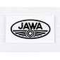 Sticker logo Jawa 70x35mm - white / black (3D) (Jawa) / 