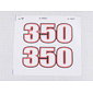 Sticker set Cezet 350 - black / red (CZ 472) / 