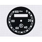 Speedometer plate 100kmh - black K (CZ 125 150 B C T) / 