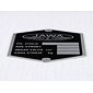 Type plate, logo CZ - printed (Jawa 250 350 Perak) / 