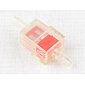 Fuel filter square 5/6mm - red (Jawa CZ Simson) / 
