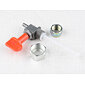 Fuel tap - bottom outlet, red (Jawa 50 Babetta 207 210) / 
