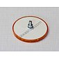 Circle reflector 62mm with bolt - yellow (Jawa CZ Simson) / 