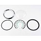 Glass of speedometer 120 km/h with frame - green (Jawa CZ 250 350 Kyvacka) / 