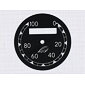 Speedometer plate 100kmh - black VDO (CZ 125 150 B C T) / 