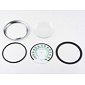 Glass of speedometer 140 km/h with frame - green (Jawa 350 Kyvacka) / 